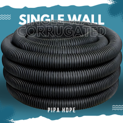 Pipa HDPE Single Wall Corrugated (Per Meter) Pipa HDPE Single Wall Corrugated (Per Meter)